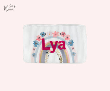 Personalisierte Kosmetiktasche Regenbogen