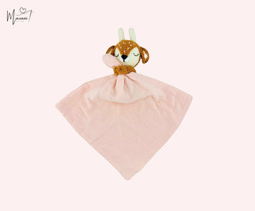 Personalisiertes Kuscheltuch mit Rasselreh