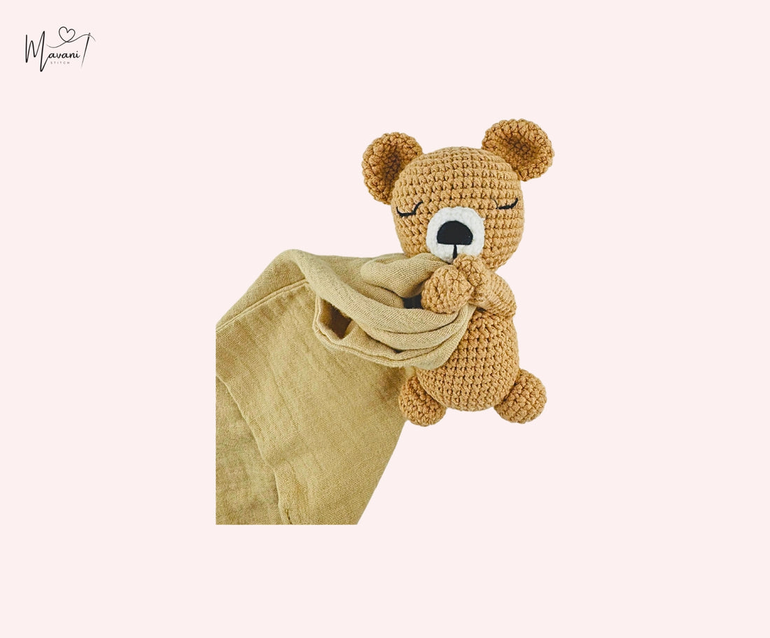 Personalisiertes Kuscheltuch mit Rasselbärchen